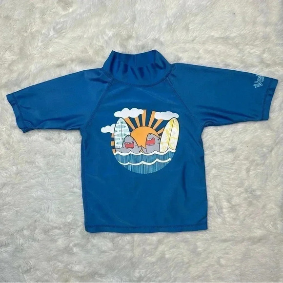 UV Skinz 2 Pc Swimsuit  Blue / Shark Size 5 - Picture 2 of 16